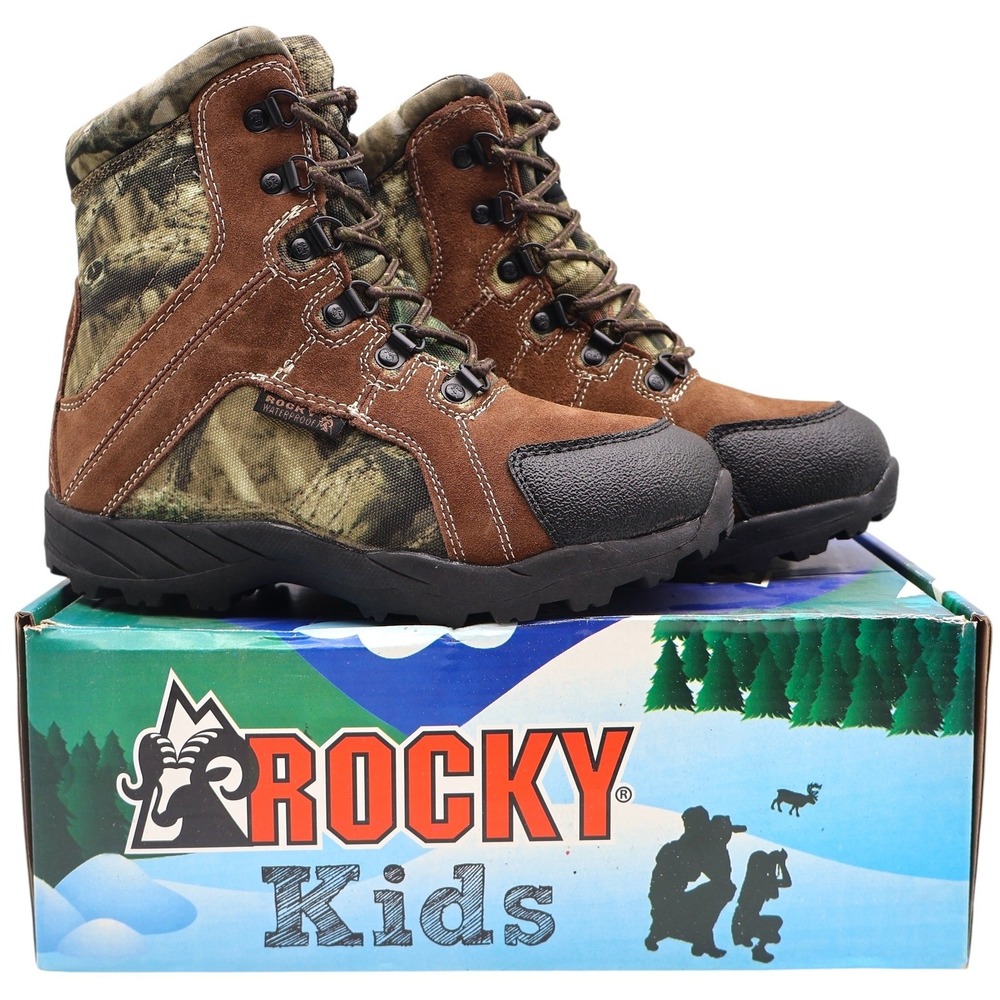 Rocky Outdoor Boots Kids 3M Brown Camo 800g Thinsulate Waterproof FQ0003710